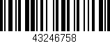 Código de barras (EAN, GTIN, SKU, ISBN): '43246758'