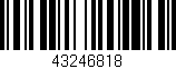 Código de barras (EAN, GTIN, SKU, ISBN): '43246818'