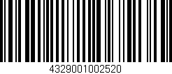 Código de barras (EAN, GTIN, SKU, ISBN): '4329001002520'