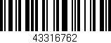 Código de barras (EAN, GTIN, SKU, ISBN): '43316762'