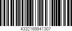 Código de barras (EAN, GTIN, SKU, ISBN): '4332189941307'