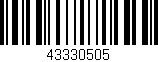 Código de barras (EAN, GTIN, SKU, ISBN): '43330505'