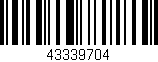 Código de barras (EAN, GTIN, SKU, ISBN): '43339704'
