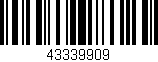 Código de barras (EAN, GTIN, SKU, ISBN): '43339909'