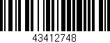 Código de barras (EAN, GTIN, SKU, ISBN): '43412748'
