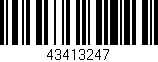Código de barras (EAN, GTIN, SKU, ISBN): '43413247'