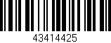 Código de barras (EAN, GTIN, SKU, ISBN): '43414425'