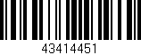Código de barras (EAN, GTIN, SKU, ISBN): '43414451'