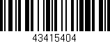 Código de barras (EAN, GTIN, SKU, ISBN): '43415404'