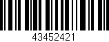Código de barras (EAN, GTIN, SKU, ISBN): '43452421'