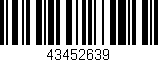 Código de barras (EAN, GTIN, SKU, ISBN): '43452639'