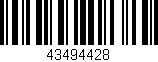 Código de barras (EAN, GTIN, SKU, ISBN): '43494428'