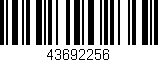 Código de barras (EAN, GTIN, SKU, ISBN): '43692256'