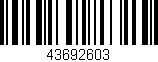 Código de barras (EAN, GTIN, SKU, ISBN): '43692603'