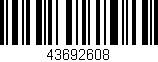 Código de barras (EAN, GTIN, SKU, ISBN): '43692608'