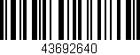 Código de barras (EAN, GTIN, SKU, ISBN): '43692640'