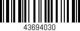 Código de barras (EAN, GTIN, SKU, ISBN): '43694030'