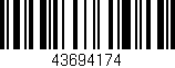 Código de barras (EAN, GTIN, SKU, ISBN): '43694174'