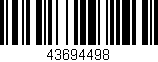 Código de barras (EAN, GTIN, SKU, ISBN): '43694498'