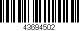 Código de barras (EAN, GTIN, SKU, ISBN): '43694502'