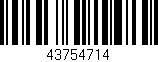 Código de barras (EAN, GTIN, SKU, ISBN): '43754714'