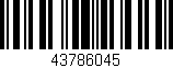 Código de barras (EAN, GTIN, SKU, ISBN): '43786045'