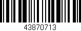 Código de barras (EAN, GTIN, SKU, ISBN): '43870713'