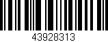 Código de barras (EAN, GTIN, SKU, ISBN): '43928313'