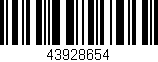 Código de barras (EAN, GTIN, SKU, ISBN): '43928654'