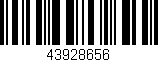 Código de barras (EAN, GTIN, SKU, ISBN): '43928656'