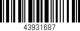 Código de barras (EAN, GTIN, SKU, ISBN): '43931687'
