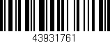Código de barras (EAN, GTIN, SKU, ISBN): '43931761'