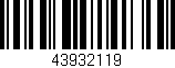 Código de barras (EAN, GTIN, SKU, ISBN): '43932119'