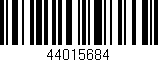 Código de barras (EAN, GTIN, SKU, ISBN): '44015684'