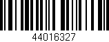 Código de barras (EAN, GTIN, SKU, ISBN): '44016327'
