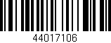 Código de barras (EAN, GTIN, SKU, ISBN): '44017106'