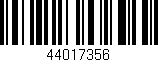 Código de barras (EAN, GTIN, SKU, ISBN): '44017356'