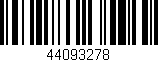 Código de barras (EAN, GTIN, SKU, ISBN): '44093278'