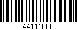 Código de barras (EAN, GTIN, SKU, ISBN): '44111006'