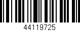 Código de barras (EAN, GTIN, SKU, ISBN): '44119725'
