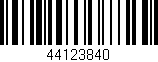 Código de barras (EAN, GTIN, SKU, ISBN): '44123840'