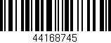 Código de barras (EAN, GTIN, SKU, ISBN): '44168745'