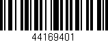 Código de barras (EAN, GTIN, SKU, ISBN): '44169401'