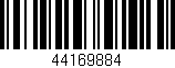 Código de barras (EAN, GTIN, SKU, ISBN): '44169884'