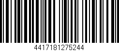 Código de barras (EAN, GTIN, SKU, ISBN): '4417181275244'