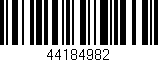 Código de barras (EAN, GTIN, SKU, ISBN): '44184982'