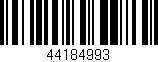 Código de barras (EAN, GTIN, SKU, ISBN): '44184993'