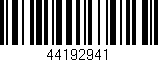 Código de barras (EAN, GTIN, SKU, ISBN): '44192941'