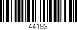 Código de barras (EAN, GTIN, SKU, ISBN): '44193'