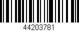 Código de barras (EAN, GTIN, SKU, ISBN): '44203781'